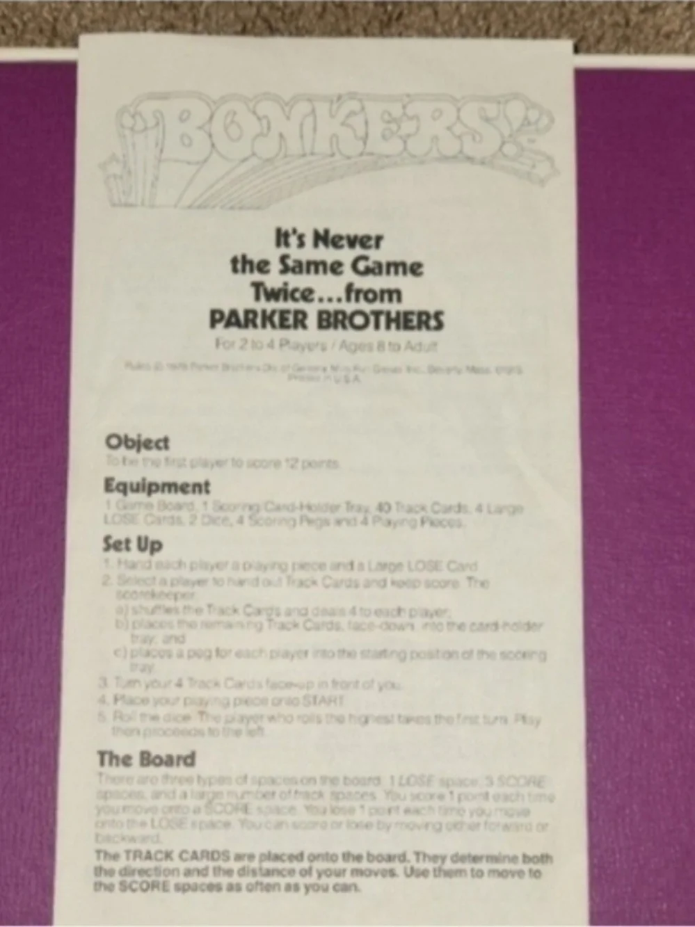 Bonkers! Vintage Game Box